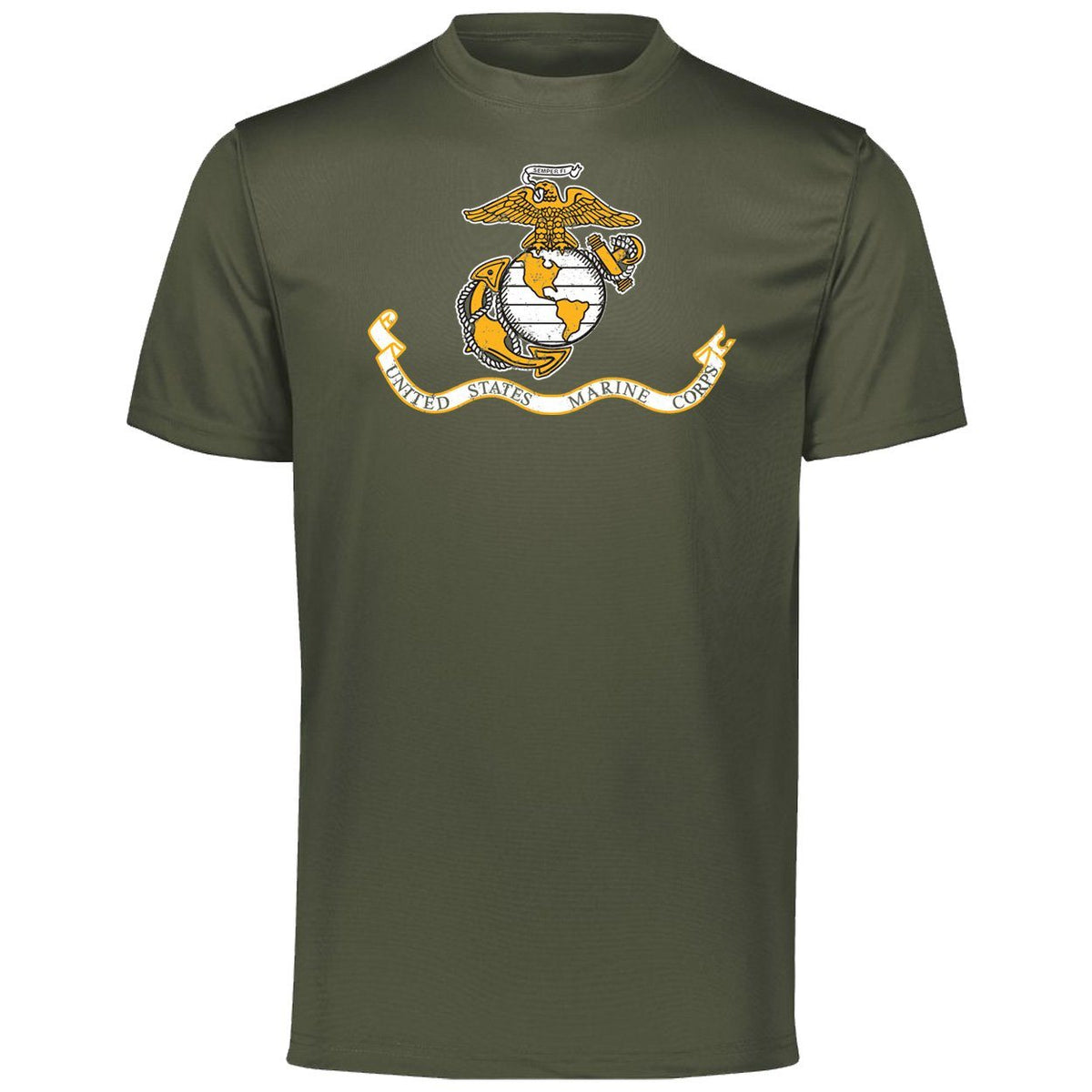 Marines Distressed Banner Performance T-Shirt - Marine Corps Direct