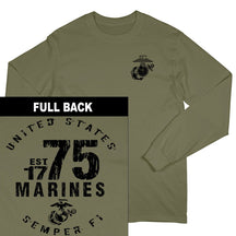Marines Est. 75 2-Sided Long Sleeve T-Shirt - Marine Corps Direct