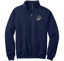 Aluminum EGA Embroidered Quarter-Zip Cadet Collar Sweatshirt