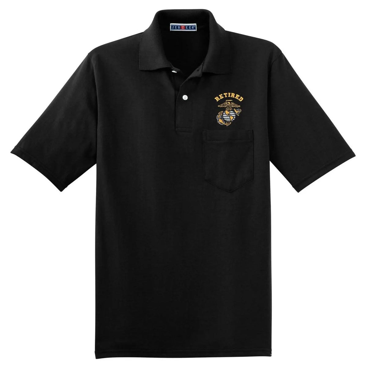 Retired EGA Embroidered Pocket Polo - Marine Corps Direct